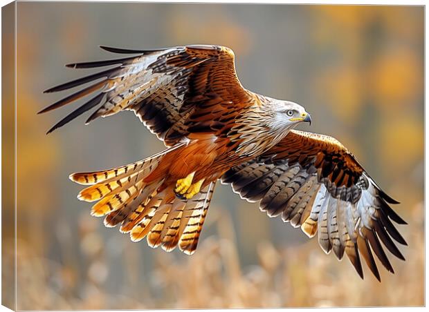 Red Kite Canvas Print by Steve Smith