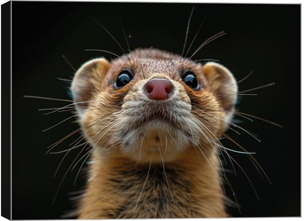 Stoat Canvas Print by Steve Smith