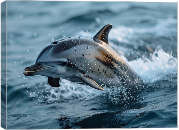Oceanic Dolphin Canvas Print by Steve Smith