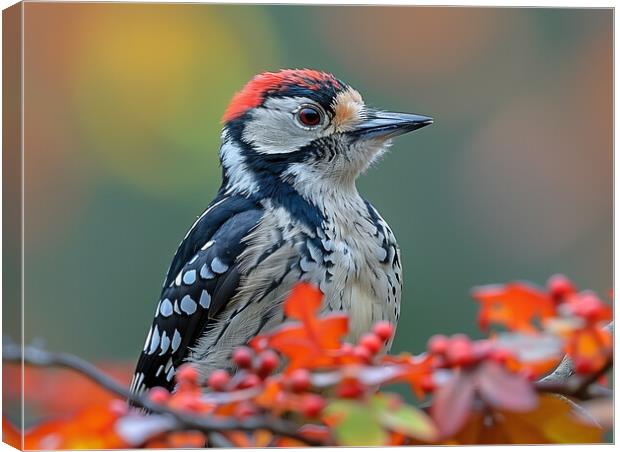 Lesser Spotted Woodpecker Canvas Print by Steve Smith