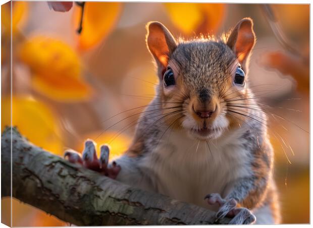 Grey Squirrel Canvas Print by Steve Smith