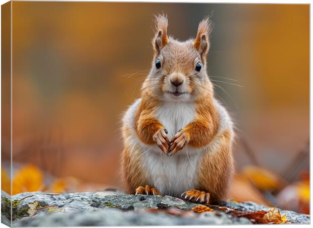 Red Squirrel Canvas Print by Steve Smith