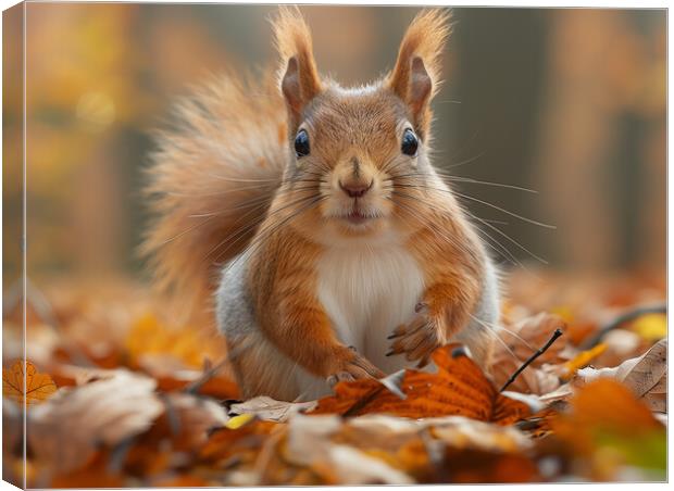 Red Squirrel Canvas Print by Steve Smith