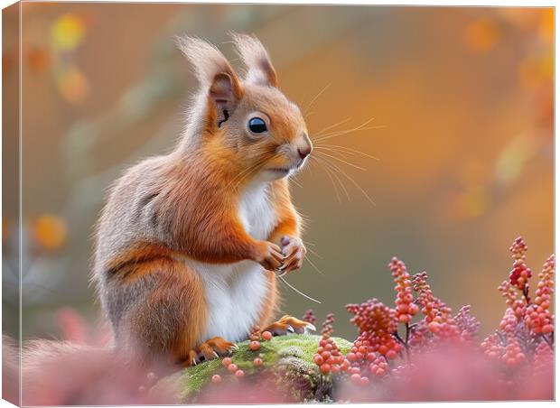 Red Squirrel Canvas Print by Steve Smith