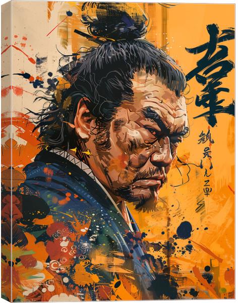 Sumo Wrestler Art Canvas Print by Steve Smith