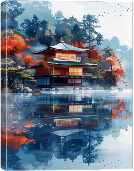 Minka Traditional Japanese House Canvas Print by Steve Smith