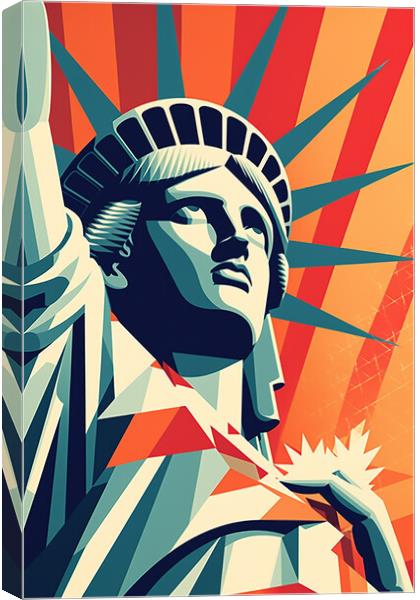 Vintage Travel Poster New York Canvas Print by Steve Smith