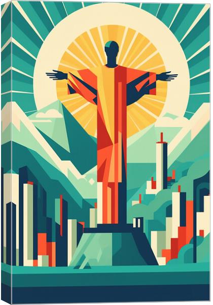 Vintage Travel Poster Rio De Janeiro Canvas Print by Steve Smith