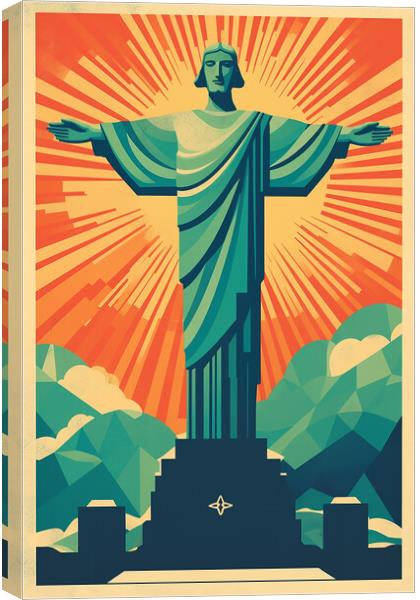 Vintage Travel Poster Rio De Janeiro Canvas Print by Steve Smith