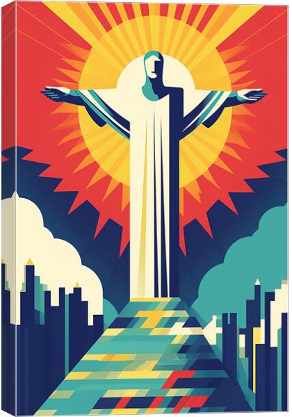 Vintage Travel Poster Rio De Janeiro Canvas Print by Steve Smith