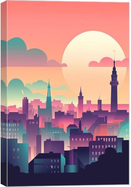 Vintage Travel Poster Berlin Canvas Print by Steve Smith