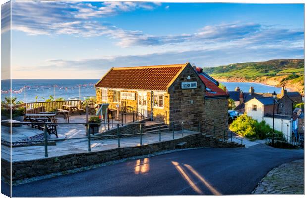 Fish Box Robin Hoods Bay Yorkshire Canvas Print by Tim Hill