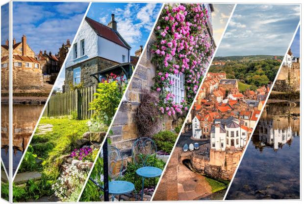 Robin Hoods Bay Postcard Canvas Print by Tim Hill