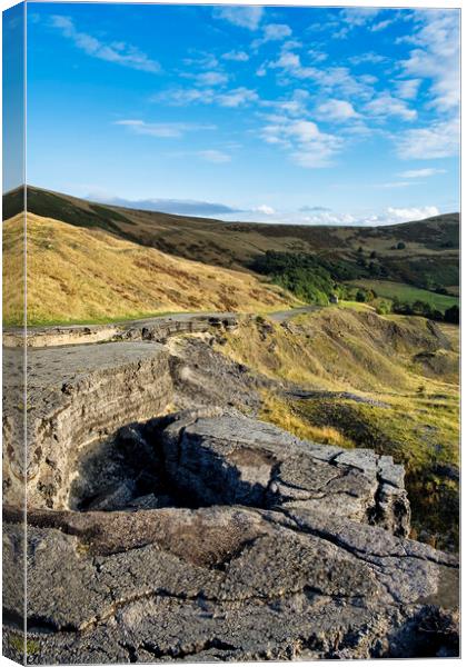 The Ruins of Mam Tor Road Canvas Print by Tim Hill