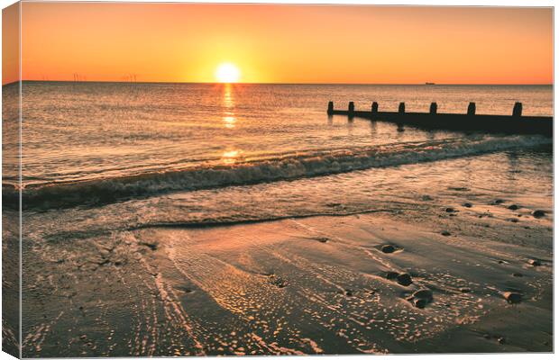 Withernsea Beach Sunrise, East Yorkshire Canvas Print by Tim Hill