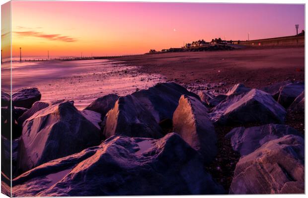 Serenity at Withernsea Beach Canvas Print by Tim Hill