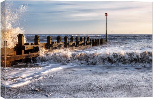 Breaking Wave, Withernsea, Yorkshire Canvas Print by Tim Hill
