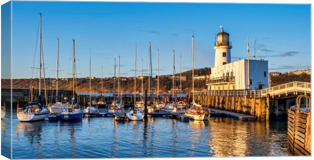 Scarborough Lighthouse Yorkshire Canvas Print by Tim Hill