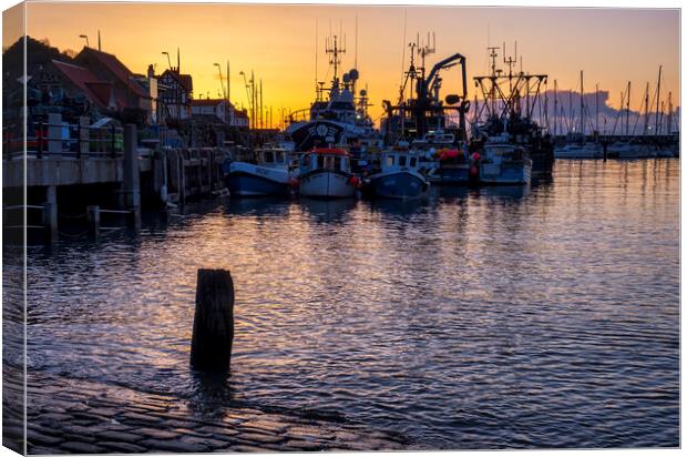 Serenity at Scarborough Harbour Canvas Print by Tim Hill