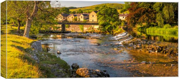 Grassington Panoramic, Linton Falls Canvas Print by Tim Hill