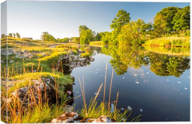 River Wharfe in summertime, Yorkshire Dales Canvas Print by Tim Hill