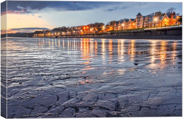 Filey Beach and Seafront at Sunrise Canvas Print by Tim Hill