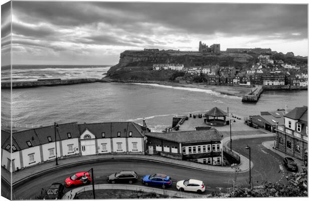 Moody Whitby Sunrise Canvas Print by Tim Hill