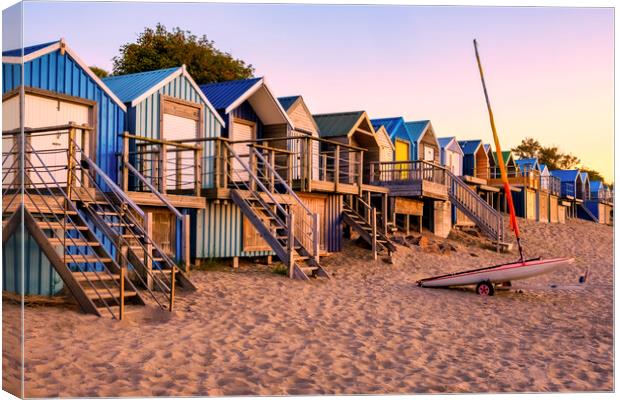 Abersoch Beach Huts, North Wales Canvas Print by Tim Hill