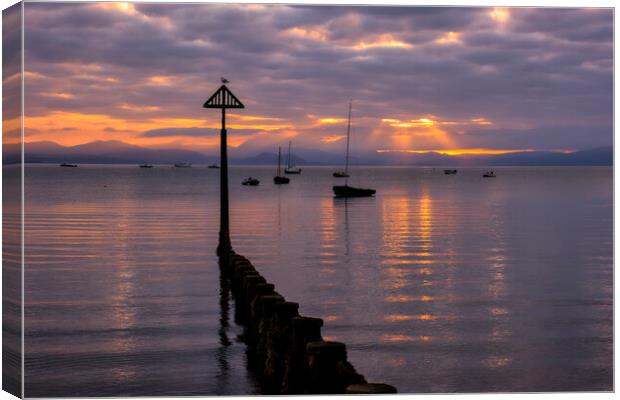 Majestic Sunrise over Welsh Mountains Canvas Print by Tim Hill
