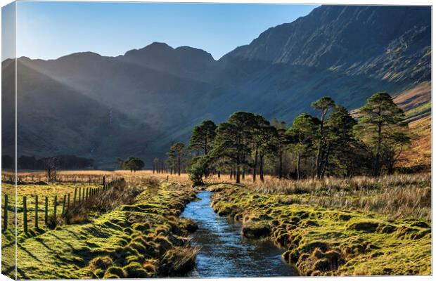 Serene Sunrise in Buttermere Canvas Print by Tim Hill