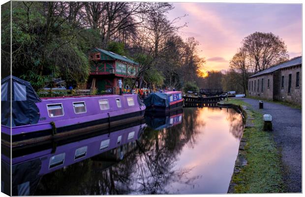 A Golden Sunrise in the Upper Calder Valley Canvas Print by Tim Hill