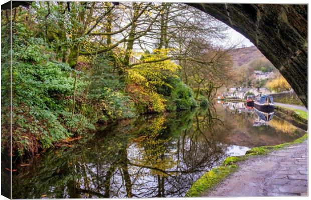 Rochdale Canal Hebden Bridge Canvas Print by Tim Hill