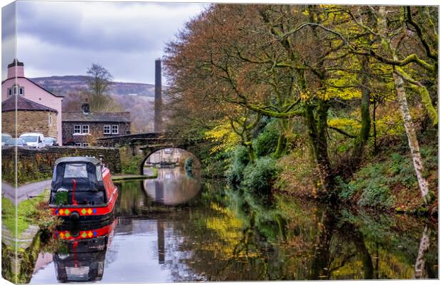 Rochdale Canal Hebden Bridge Canvas Print by Tim Hill