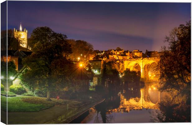 Knaresborough Yorkshire, November Mist Canvas Print by Tim Hill