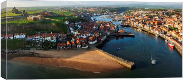 Whitby Panoramic Canvas Print by Tim Hill