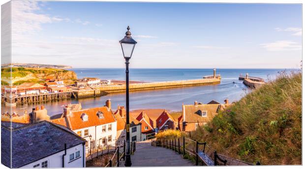 199 steps at Whitby Canvas Print by Tim Hill