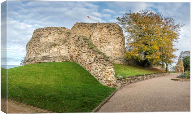 Pontefract Castle in Autumn Canvas Print by Tim Hill