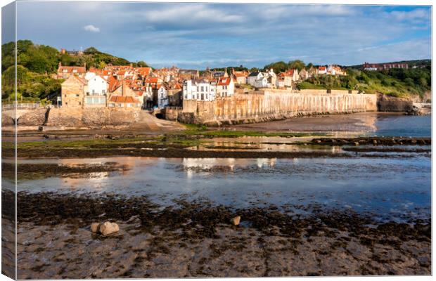 Spring sunshine at Robin Hoods Bay Canvas Print by Tim Hill