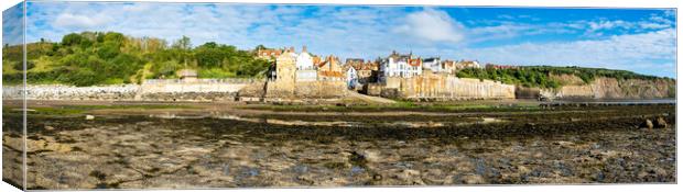 Robin Hoods Bay Seafront Panoramic Canvas Print by Tim Hill