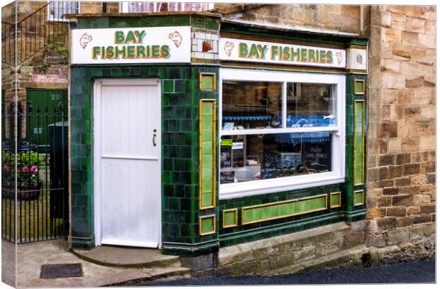 Bay fisheries, Robin Hoods Bay  Canvas Print by Tim Hill