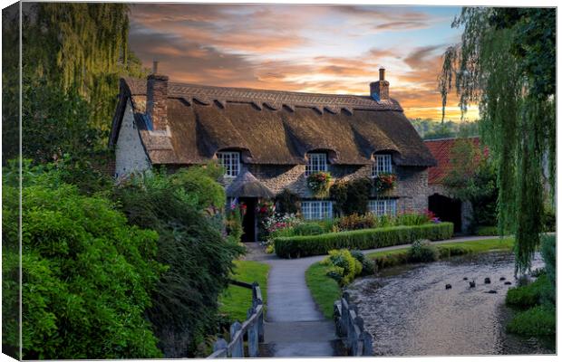 Riverside Thatched Beauty Canvas Print by Tim Hill