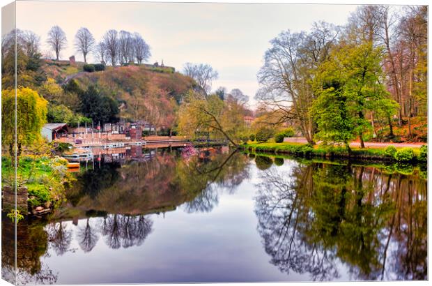 Riverside Reflections A Charming Yorkshire Town Canvas Print by Tim Hill