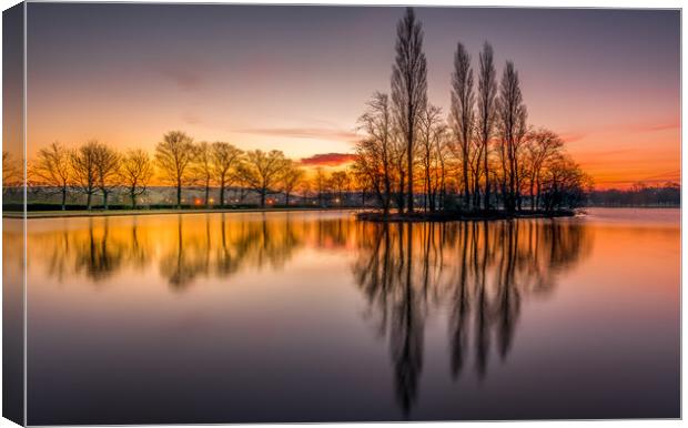 Pontefract Park Lake, West Yorkshire Canvas Print by Tim Hill