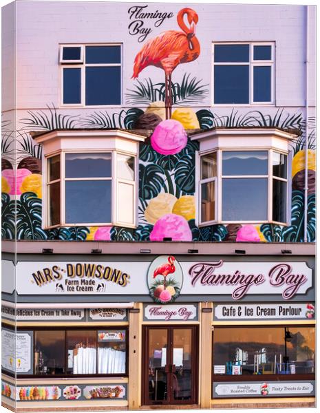 Flamingo Bay Ice cream Parlour Scarborough Canvas Print by Tim Hill