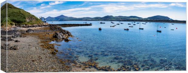 Porthdinllaen Bay Panoramic Canvas Print by Tim Hill