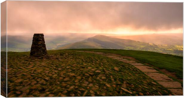 Majestic Sunrise at Mam Tor Canvas Print by Tim Hill