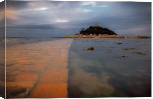 Saint Michaels Mount Causeway Canvas Print by Tim Hill