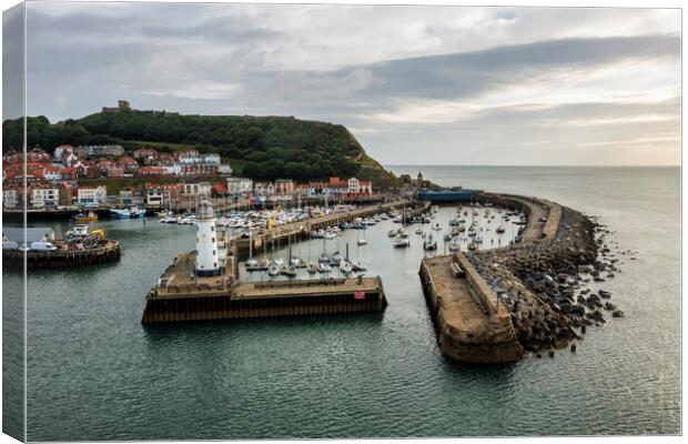 Scarborough Harbour from Above Canvas Print by Tim Hill