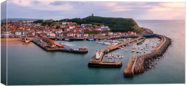 Scarborough Harbour North Yorkshire Canvas Print by Tim Hill