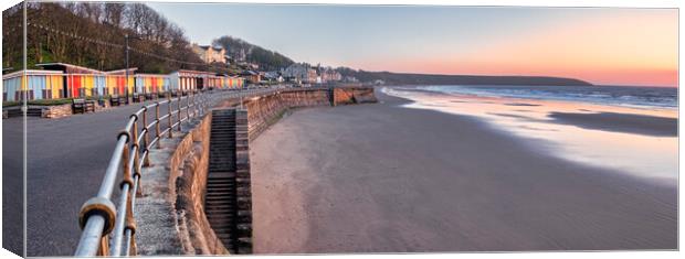 Filey Beach Huts at Sunrise Canvas Print by Tim Hill